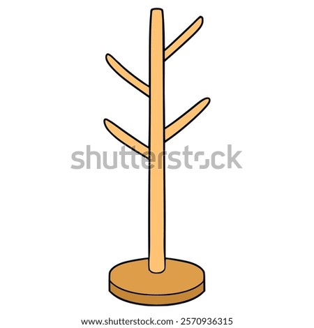 coat rack illustration hand drawn isolated vector