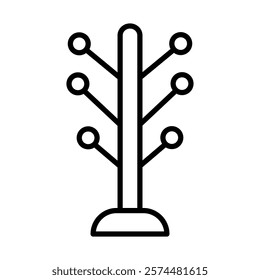 Coat rack line icon deisgn