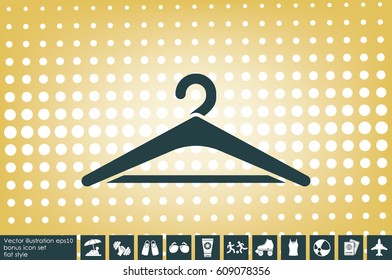 Coat rack symbol. Hanger icon vector illustration eps10.