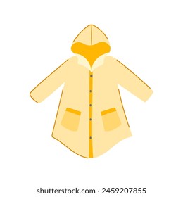 coat rain jacket cartoon. weather umbrella, yellow black, winter clothes coat rain jacket sign. isolated symbol vector illustration