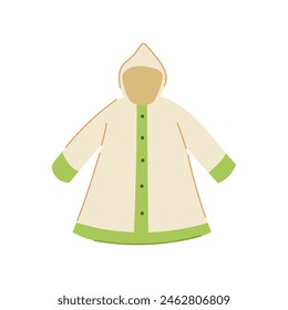 coat rain jacket cartoon. coat weather, umbrella yellow, black winter coat rain jacket sign. isolated symbol vector illustration