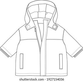 Coat Sketch Design Baby Vector Stock Vector (Royalty Free) 1927154036 ...