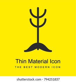 Coat stand bright yellow material minimal icon or logo design