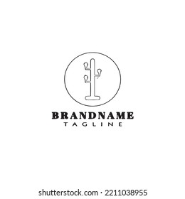coat stand cartoon logo cute icon design black modern isolated vector illustration