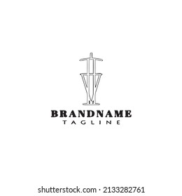 coat stand cartoon logo template icon black modern isolated vector illustration