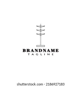 coat stand cartoon logo template icon design black modern isolated vector creative