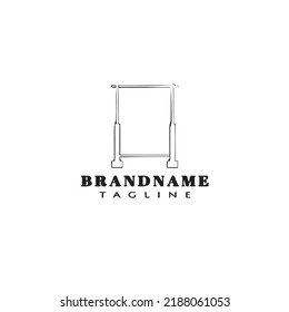 soporte de abrigo plantilla de logotipo de caricatura diseño de icono negro moderno de vector plano