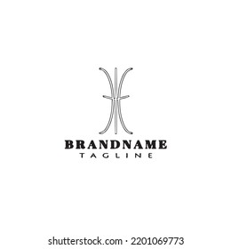 soporte de abrigo caricatura plantilla de logotipo diseño de icono negro aislado ilustración creativa