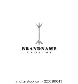 coat stand cartoon logo template icon concept black modern isolated vector illustration
