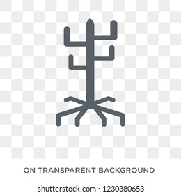 Coat stand icon. Coat stand design concept from Furniture and household collection. Simple element vector illustration on transparent background.