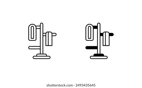 Coat Stand icon design with white background stock illustration