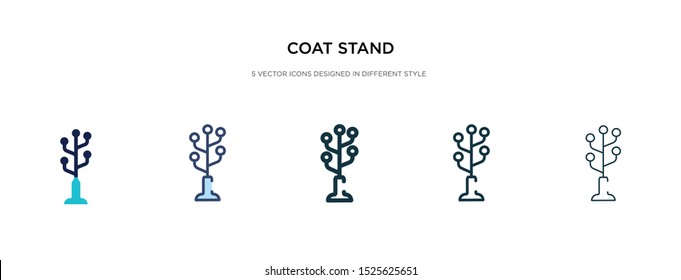 coat stand icon in different style vector illustration. two colored and black coat stand vector icons designed in filled, outline, line and stroke style can be used for web, mobile, ui