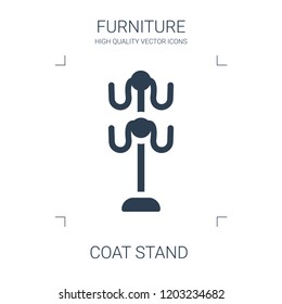 coat stand icon. high quality filled coat stand icon on white background. from furniture collection flat trendy vector coat stand symbol. use for web and mobile