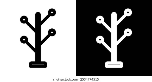 Coat Stand Icon linear logo isolated