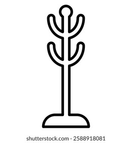 Coat Stand Icon Outline vector symbol sign