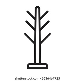 Coat Stand Icon Thin line illustration