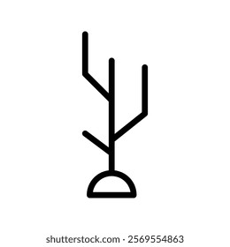 Coat stand icon Thin vector set