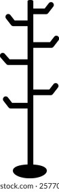Coat stand icon. Wooden hat stand symbol. Hat stand sign. flat style.