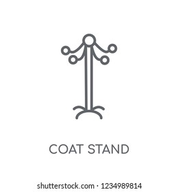 Coat stand linear icon. Modern outline Coat stand logo concept on white background from Furniture and Household collection. Suitable for use on web apps, mobile apps and print media.