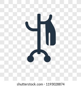 Coat stand vector icon isolated on transparent background, Coat stand transparency logo concept