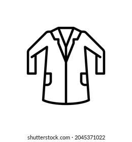 Coat thin line icon. Modern vector illustration of winter clothing.