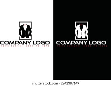 Coat tie for business design vector image. business suit logo clothes vector. Suit and Tie logo icon Vector. clothing company logo