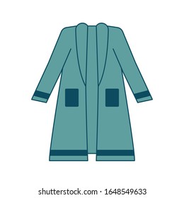 Coat turquoise icon. Simple outline colored vector of woman clothes icons for ui and ux, website or mobile application