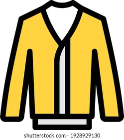 coat vector colour line icon