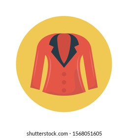 coat vector flat  colour  icon 