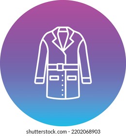 Coat vector icon. Can be used for printing, mobile and web applications.