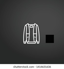 Coat vector icon. Coat concept stroke symbol design. Thin graphic elements vector illustration, outline pattern for your web site design, logo, UI. EPS 10.