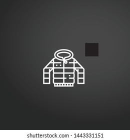 Coat vector icon. Coat concept stroke symbol design. Thin graphic elements vector illustration, outline pattern for your web site design, logo, UI. EPS 10.