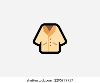 Coat vector icon. Emoji illustration. Isolated coat vector emoticon