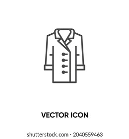 Coat vector icon. Modern, simple flat vector illustration for website or mobile app.Winter coat symbol, logo illustration. Pixel perfect vector graphics	