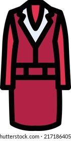 Coat Vector illustration on a transparent background.Premium quality symbols.Stroke vector icon for concept and graphic design.