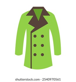 Coat vector illustration. Simple coat icon emoji design.