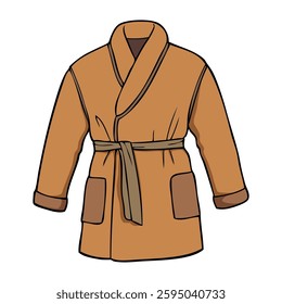coat vector illustration,isolated on white background,top view
