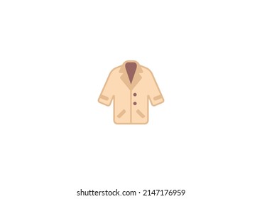 Coat Vector Isolated Emoticon. Coat Icon