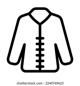 Coat Vector Line Icon Design