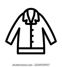 Coat Vector Line Icon Design