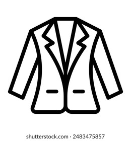 Coat Vector Line Icon Design