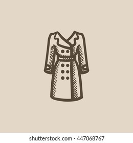 Icono de esbozo del vector de escudo aislado en el fondo. Icono de Escudo dibujado a mano. Icono de boceto de abrigo para infografía, sitio web o aplicación.