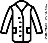 coat vector thin line icon