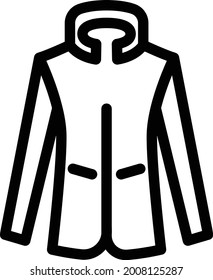 coat vector thin line icon