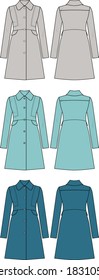 
Coat for women vector template
