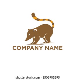 Coati Animal Logo Design tail