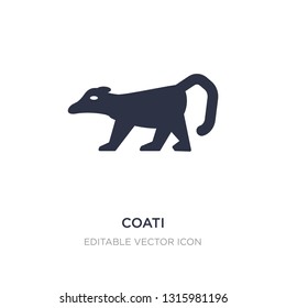 coati icon on white background. Simple element illustration from Animals concept. coati icon symbol design.