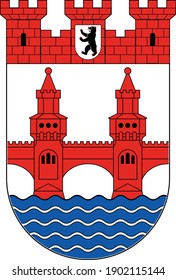 Coats of arms of the Berliner borough (bezirke) of Friedrichshain-Kreuzberg