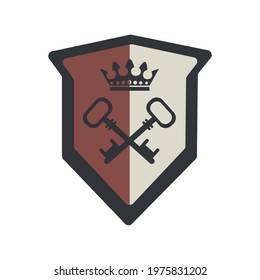coats of arms with keys and crown