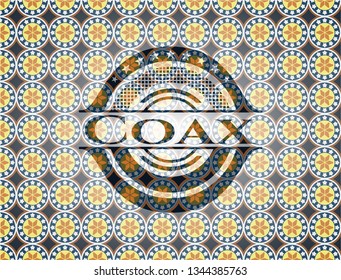 Coax arabesque emblem background. arabic decoration.